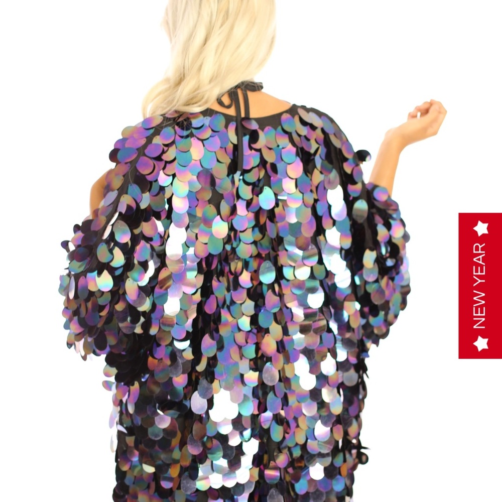 Multicolor Sequin Jacket duster - Picture 4 of 6